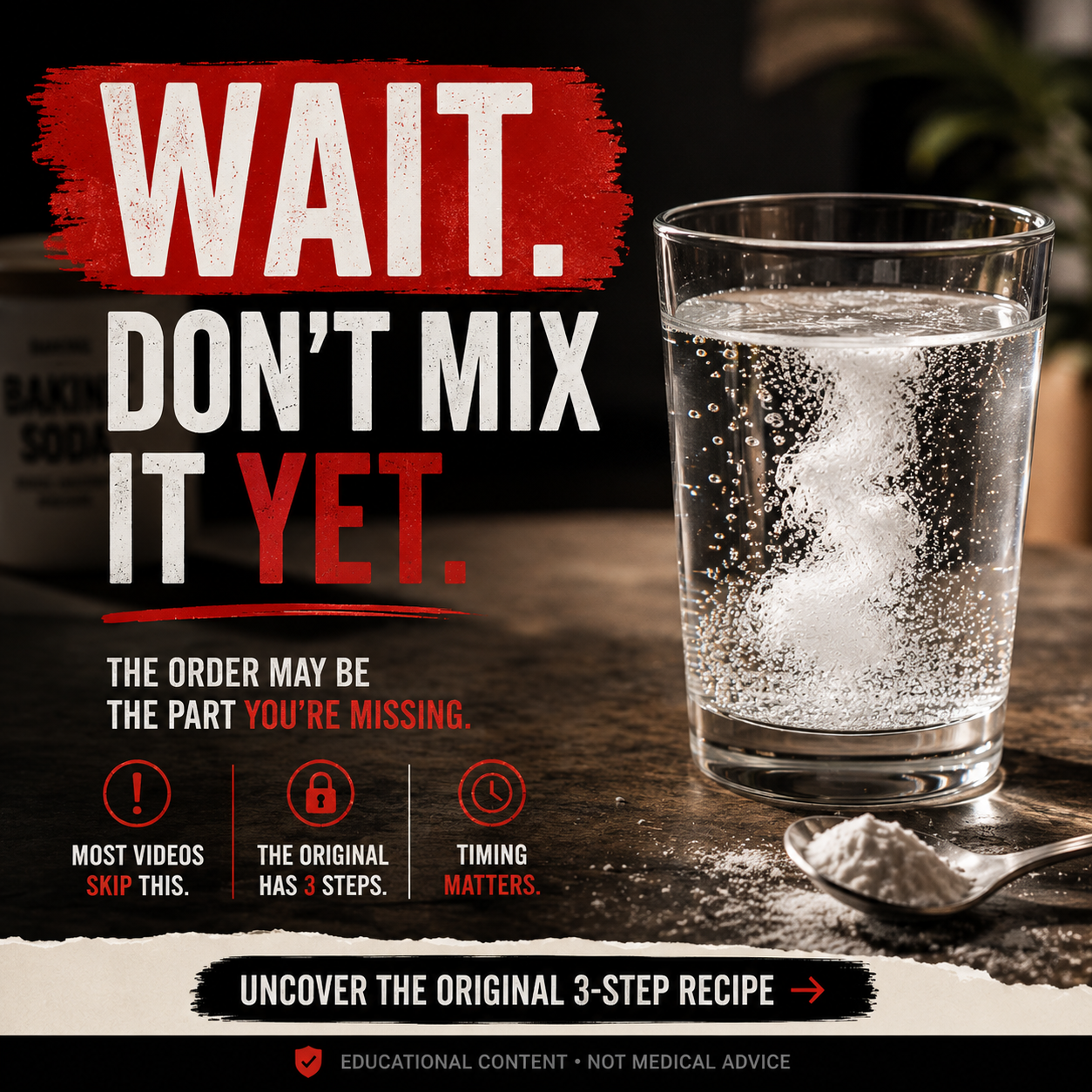 Wait don't mix it yet