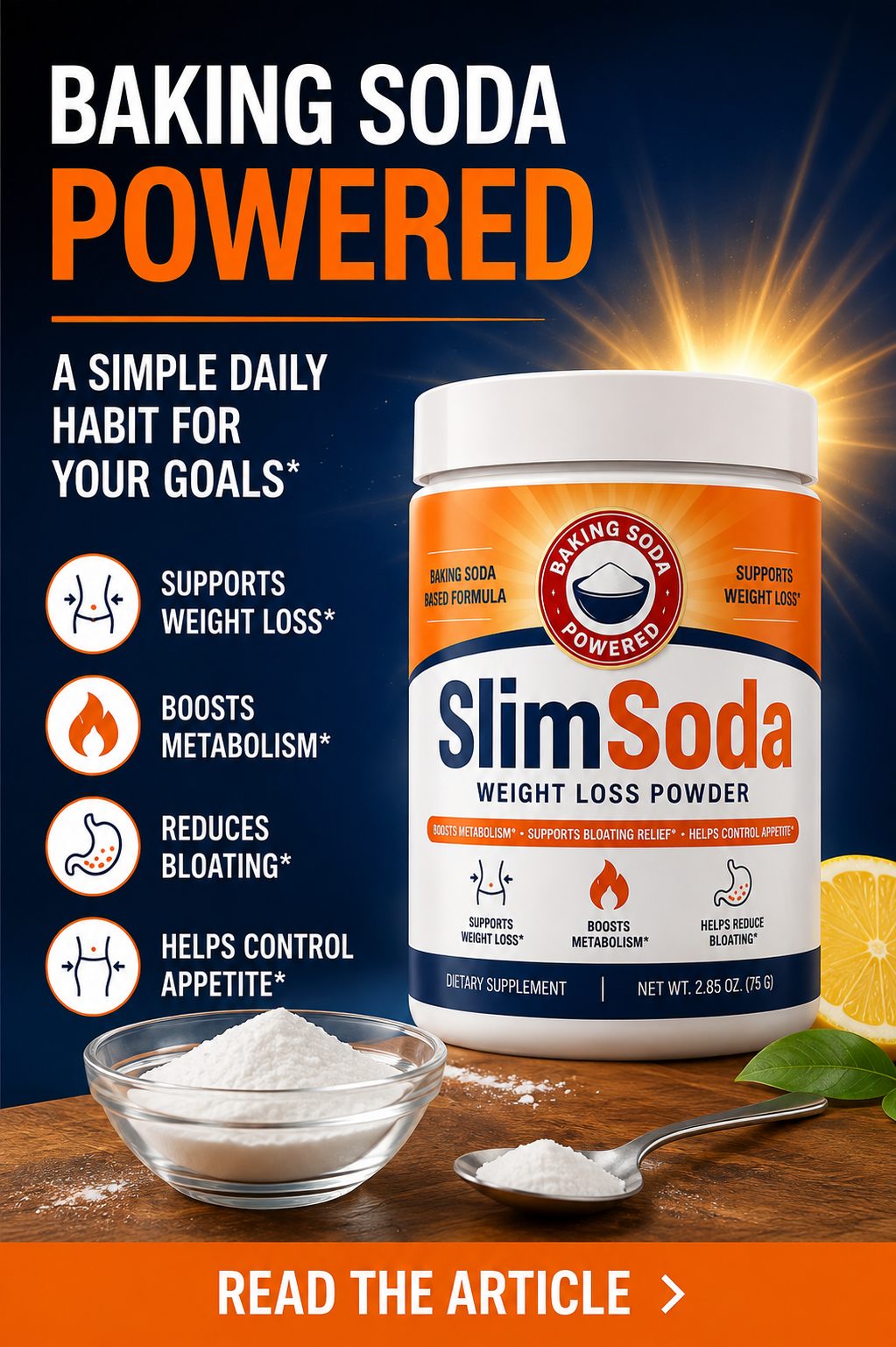 Baking soda powered